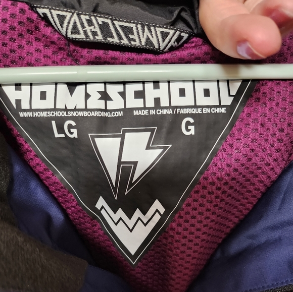 Homeschool Snowboard ski jacket, blue and black, size Large - Picture 3 of 4